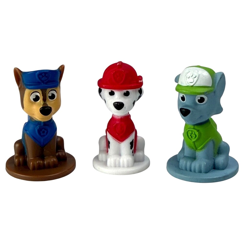 Very Rare Imported Paw Patrol Mini Figures Lot 1.5" Kinder Chase Marshall Rocky